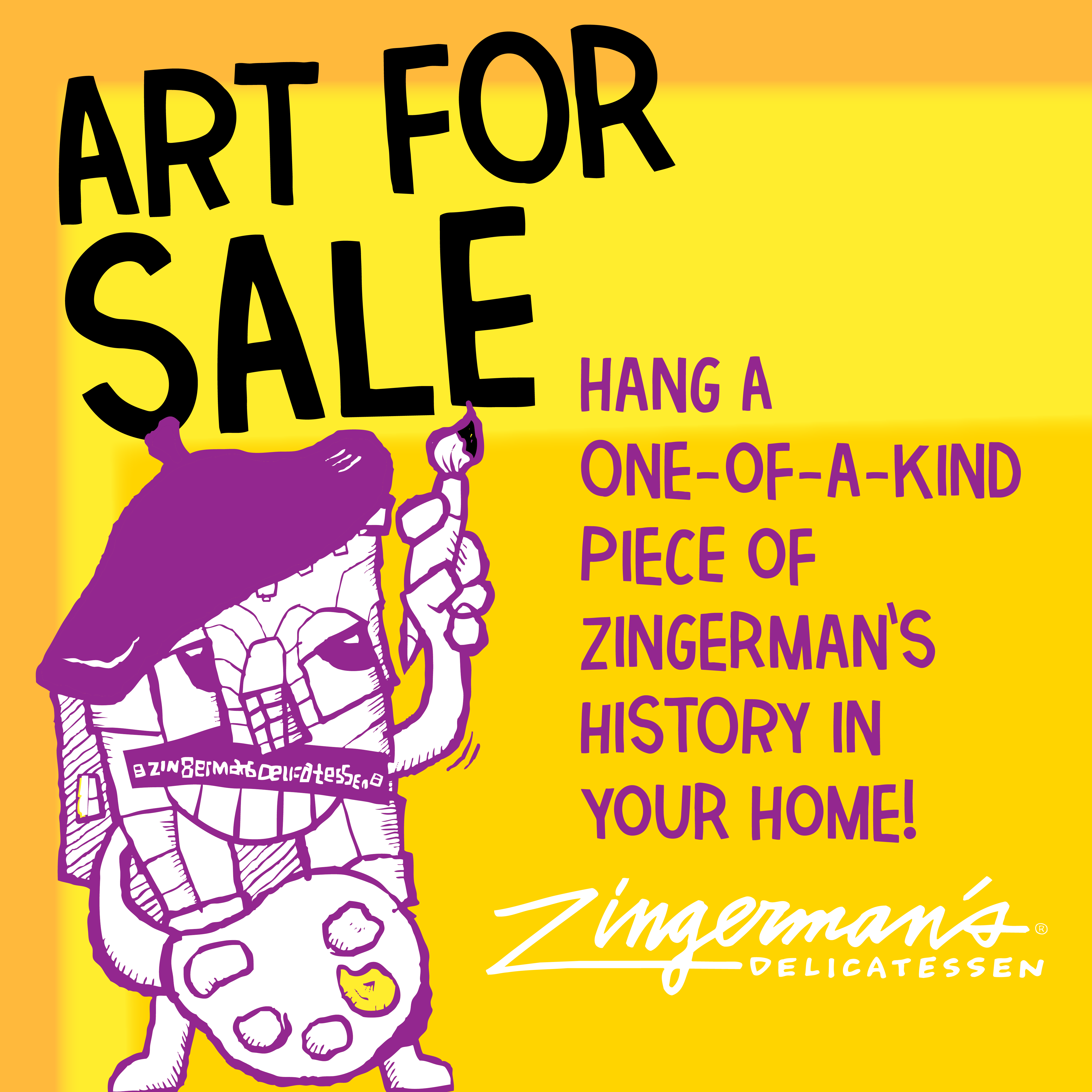 art for sale - hang a one of a kind piece of zingerman's art in your home